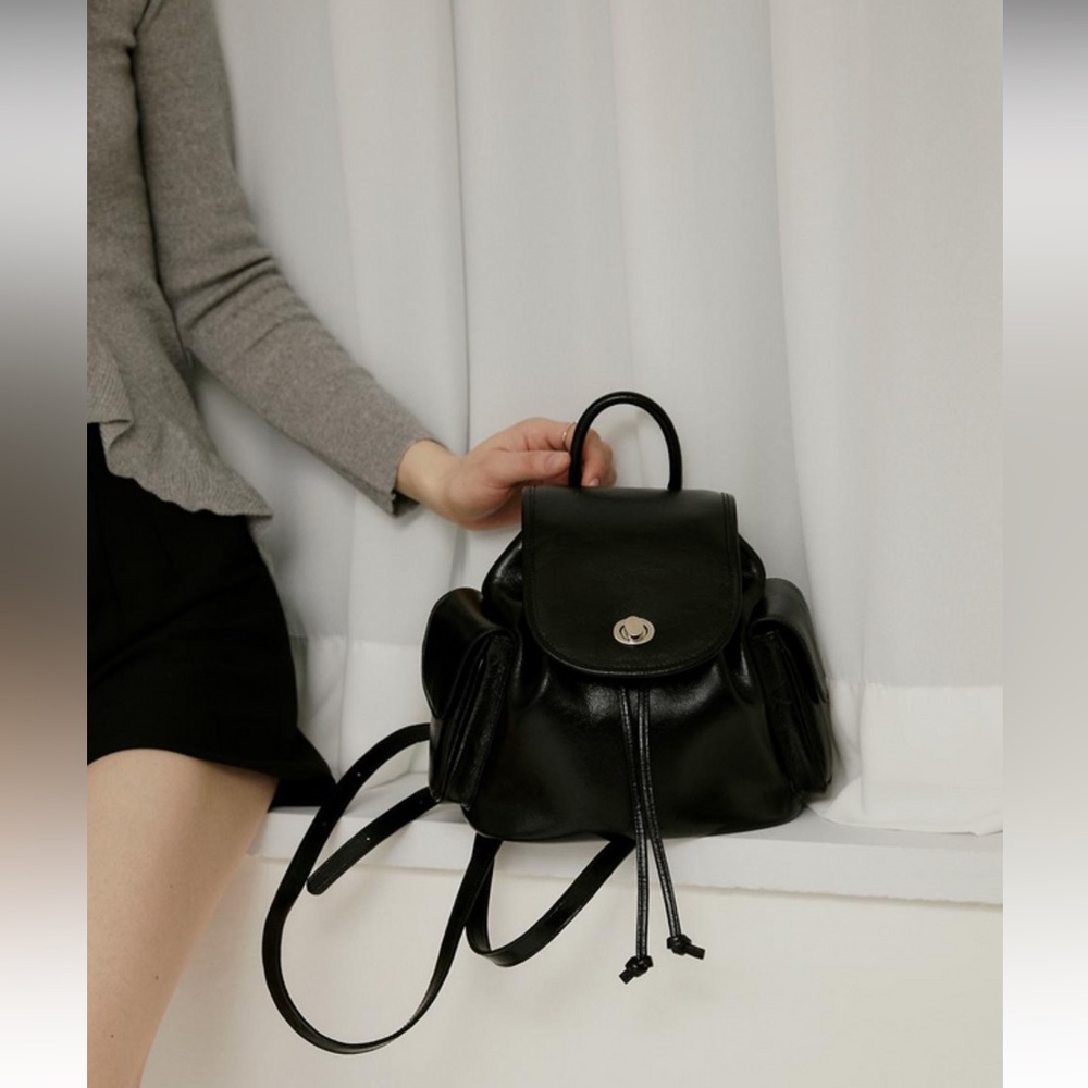 NWT NdeaRose Leather Backpack Korean brand - Picture 2 of 10
